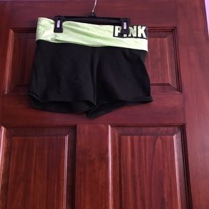Pink black yoga shorts!